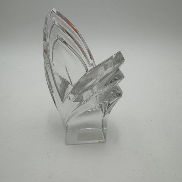 Vintage Single Light Candlestick Holder 5" Mikasa Deco Lead Crystal - Picture 4 of 8